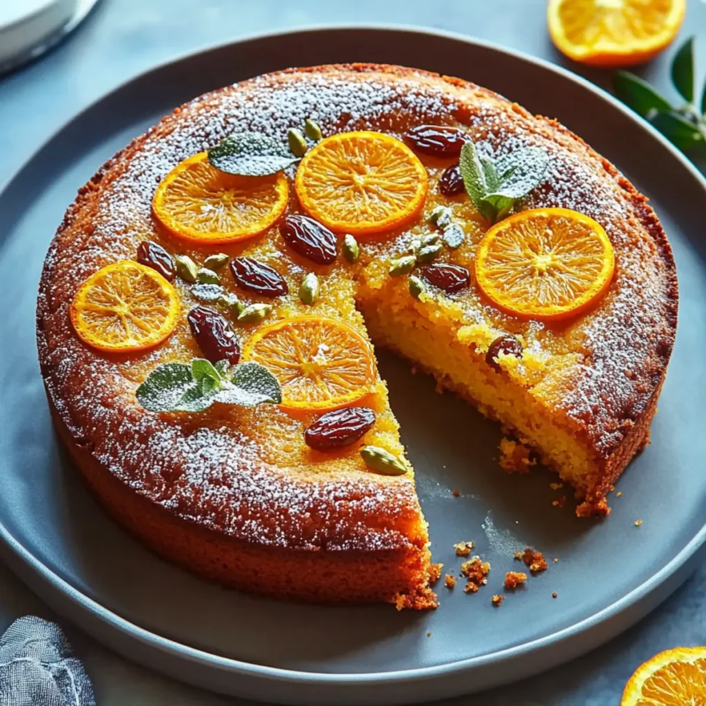 Delicious Orange Cardamom Date Cake Made with Olive Oil
