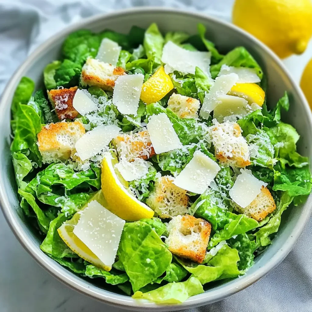 Crunchy Lemon Parmesan Green Salad