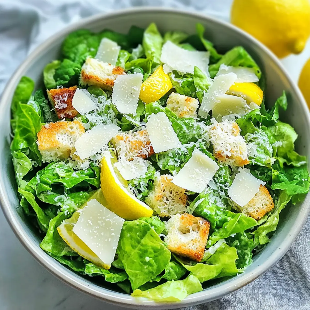 Crunchy Lemon Parmesan Green Salad