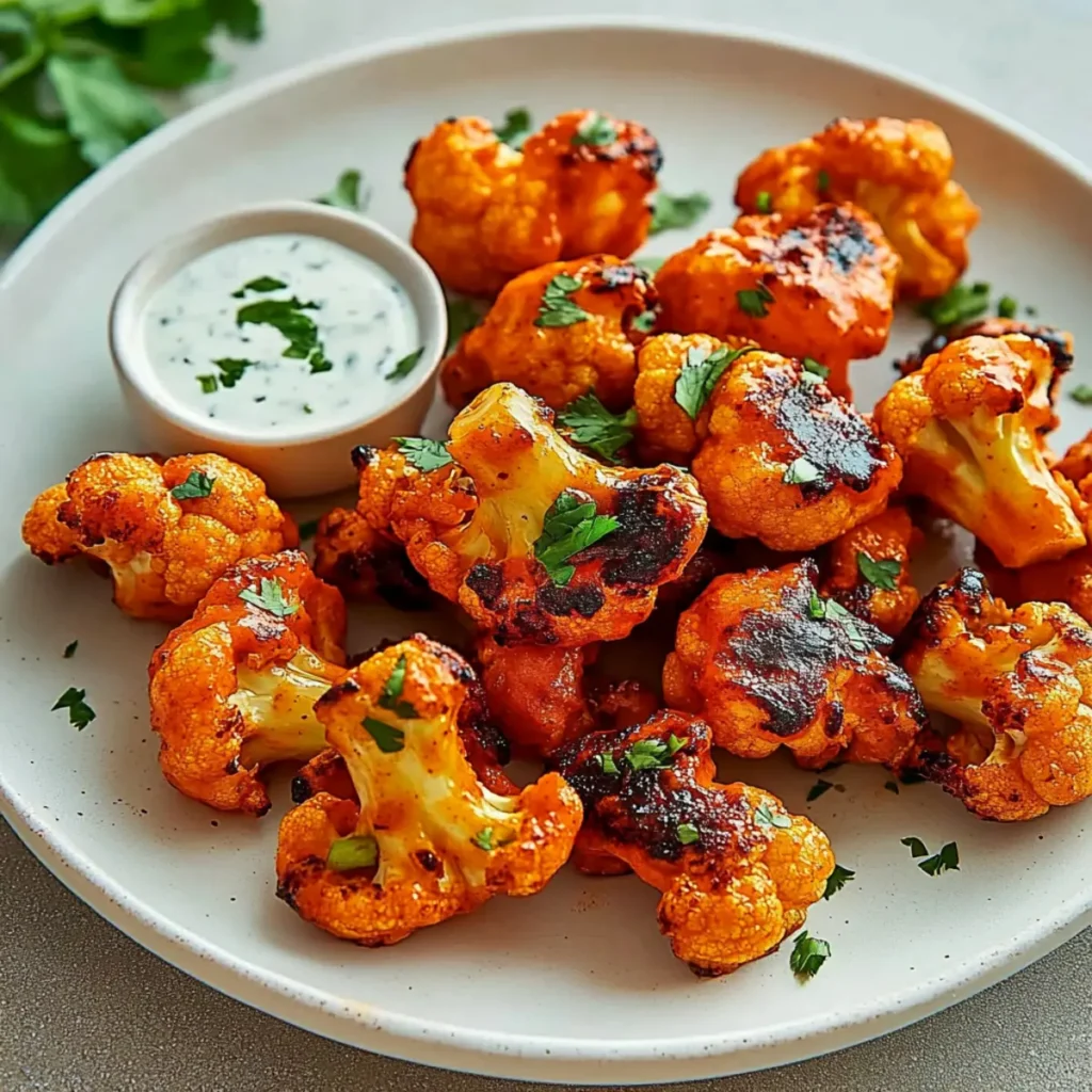 SUPER BOWL Vegan Buffalo Cauliflower Wings