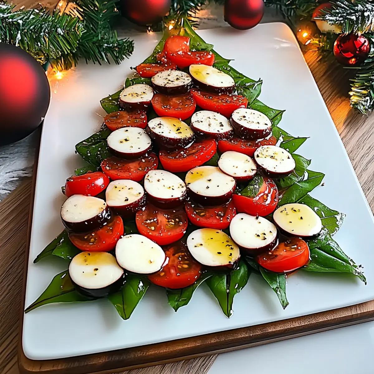 Christmas Tree Caprese Salad