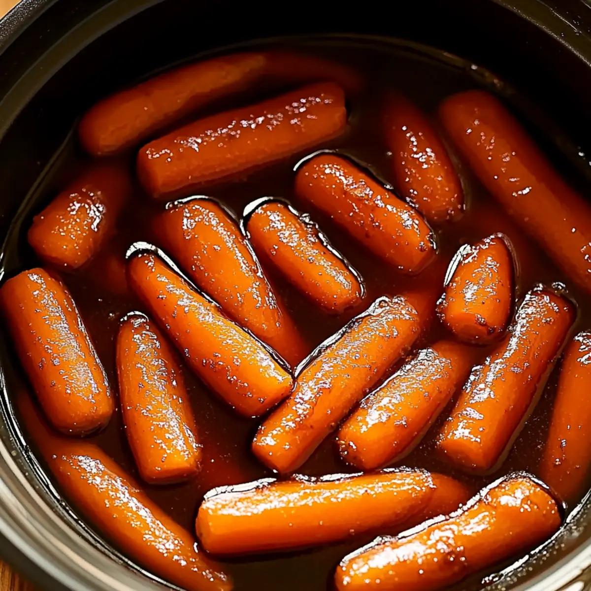 Slow Cooker Maple & Brown Sugar Glazed Carrots
