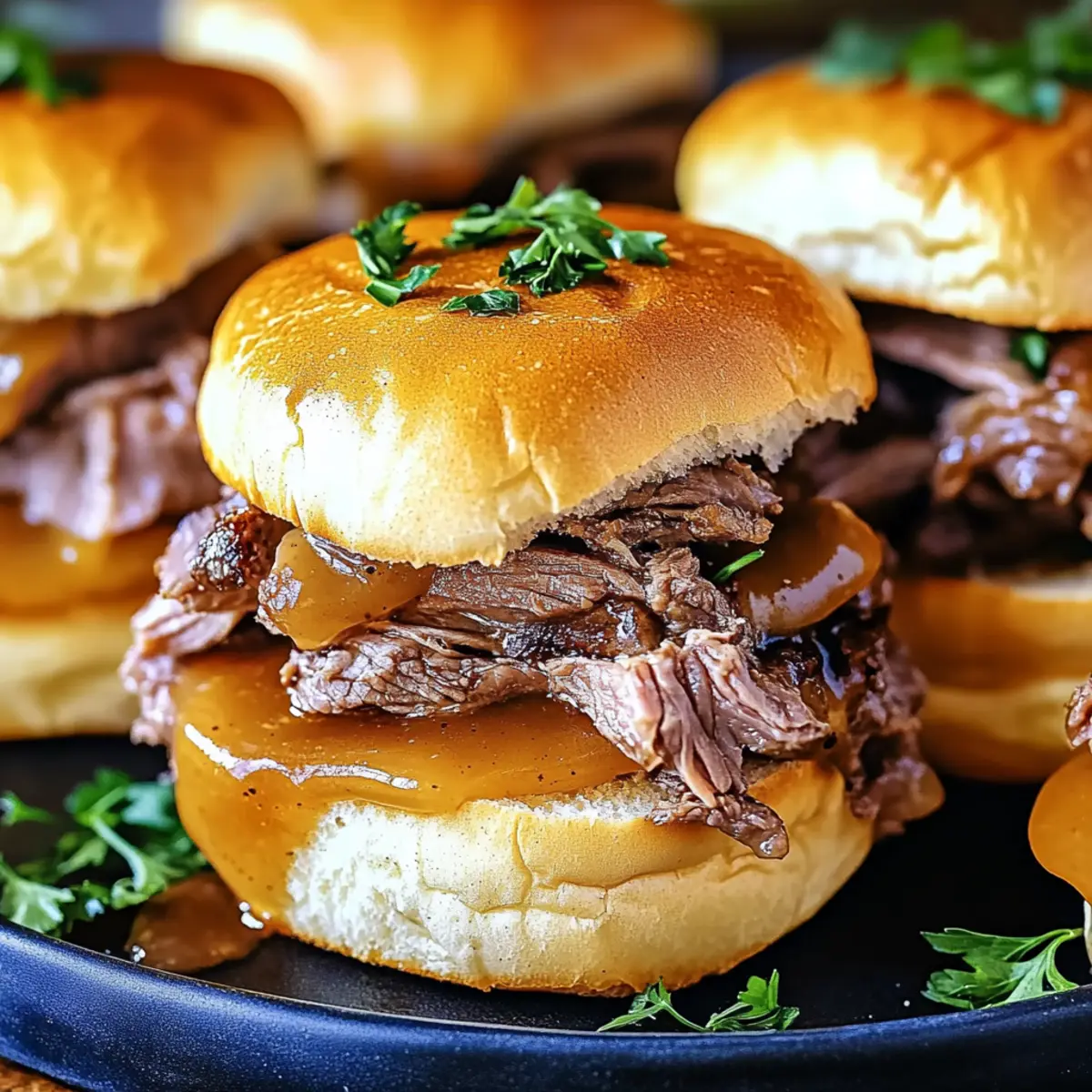 Delicious French Dip Beef Sliders Recipe with Au Jus Dipping Sauce