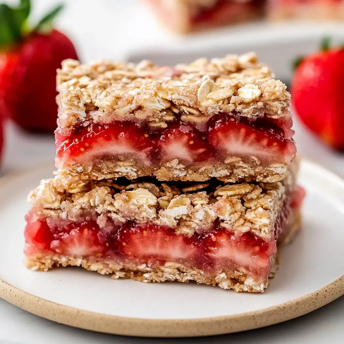 Delicious Healthy Strawberry Oatmeal Bars for Guilt-Free Snacking