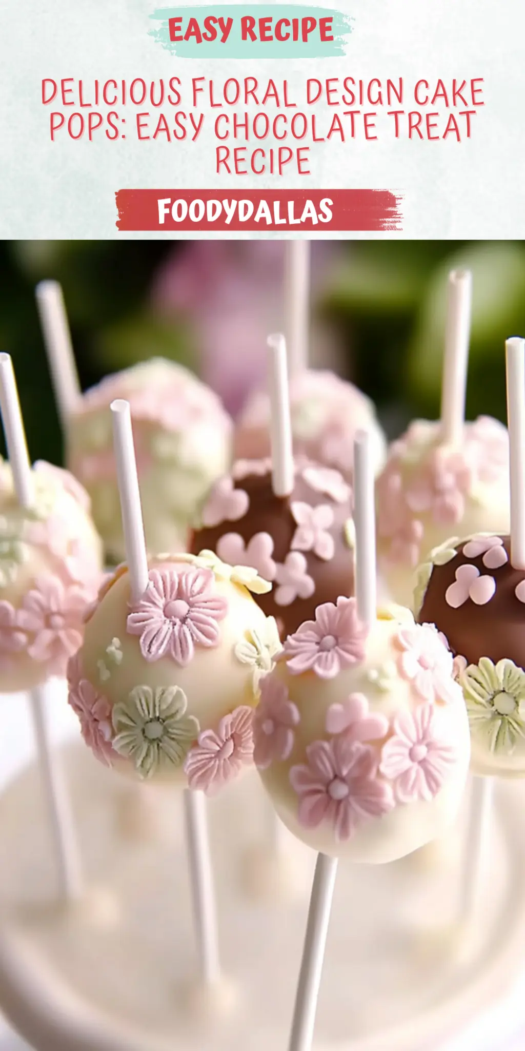 Delicious Floral Design Cake Pops: Easy Chocolate Treat Recipe