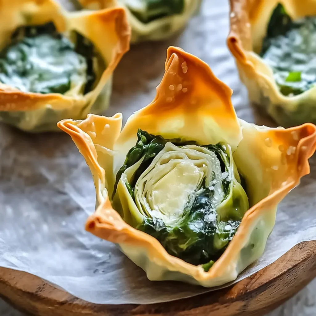 Spinach and Artichoke Wontons