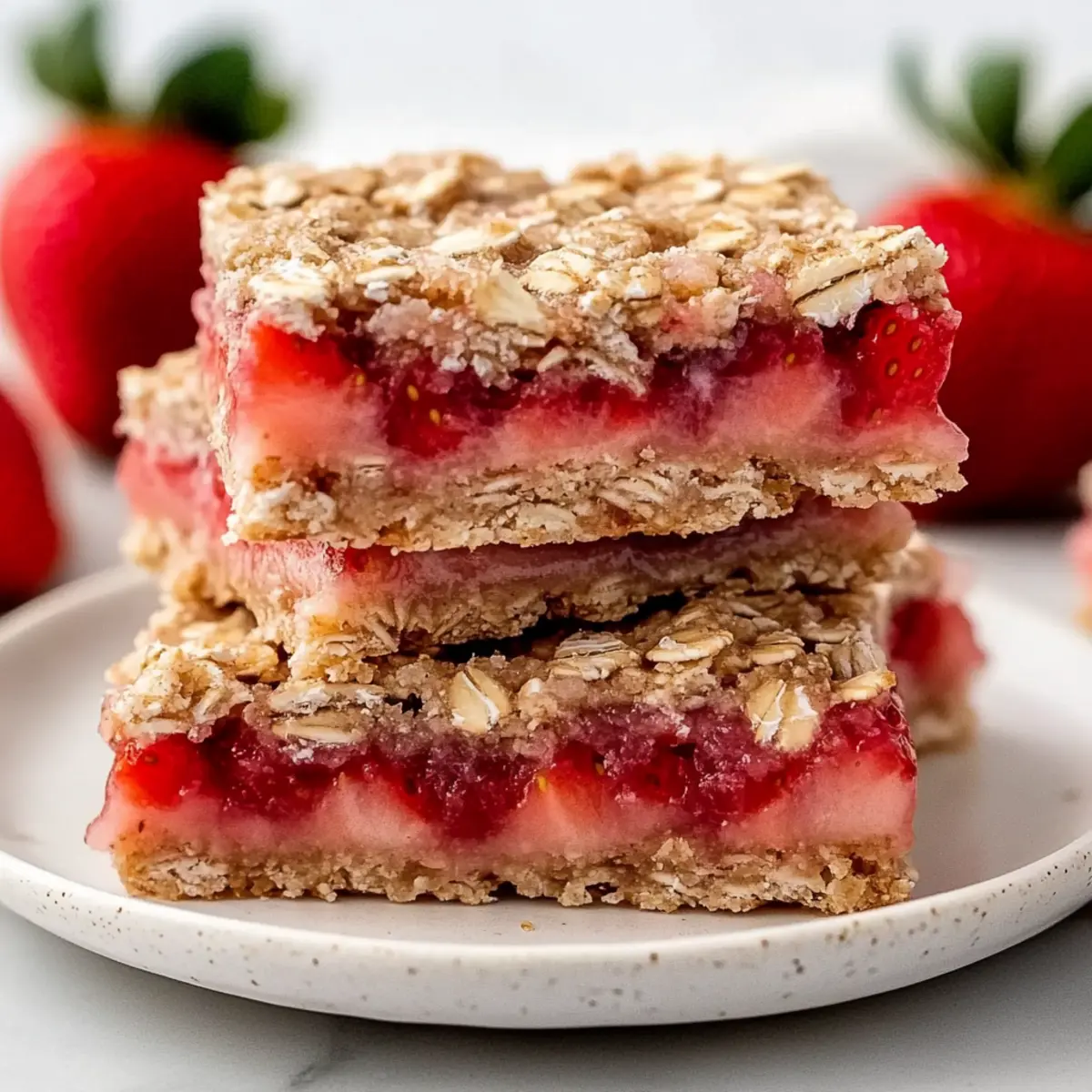 Healthy Strawberry Oatmeal Bars