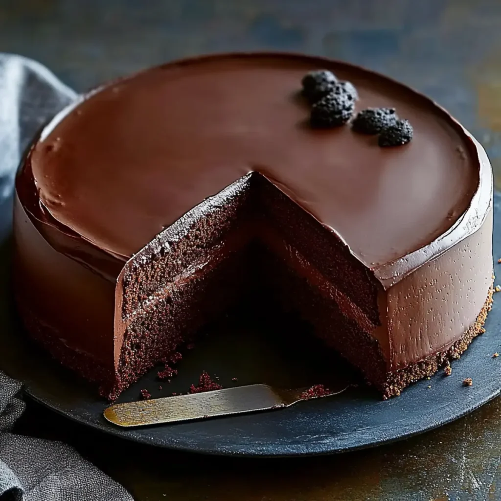 Dark Chocolate Mousse Cake