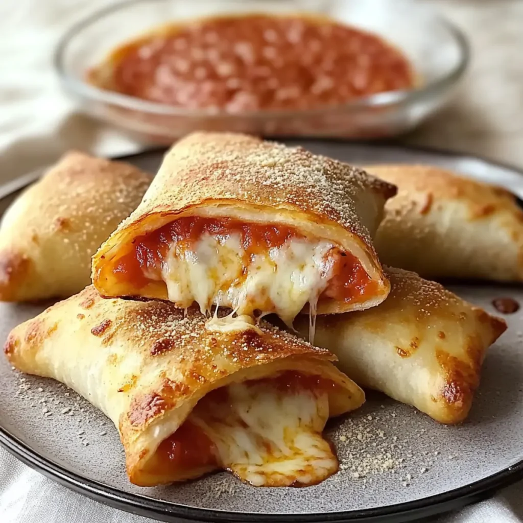 Delicious Pizza Pockets with Cheese Filling for Quick Snacks