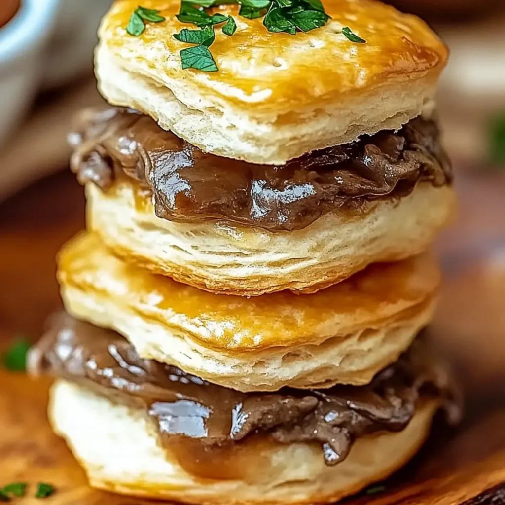 Baked French Dip Biscuits