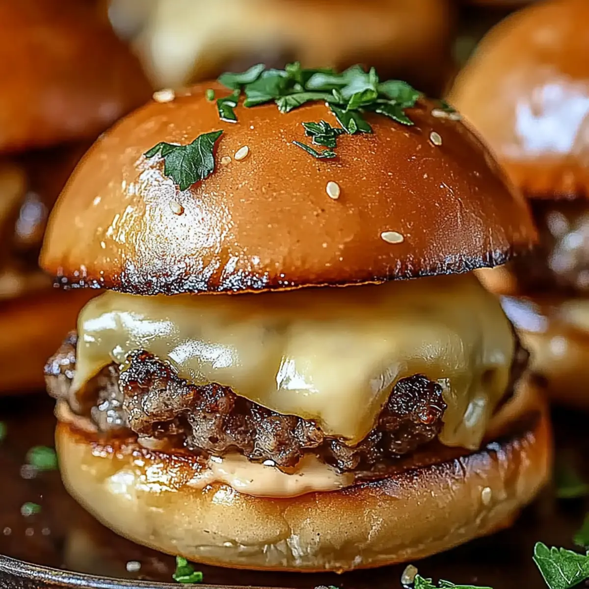 Garlic Parmesan Cheeseburger Bombs