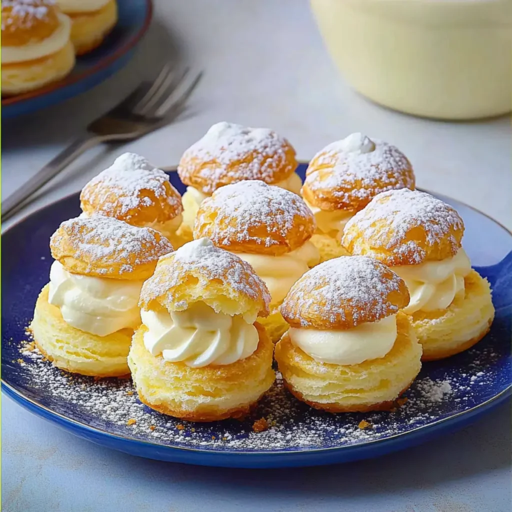 Irresistible Mini Cream Puffs Recipe with Vanilla Filling