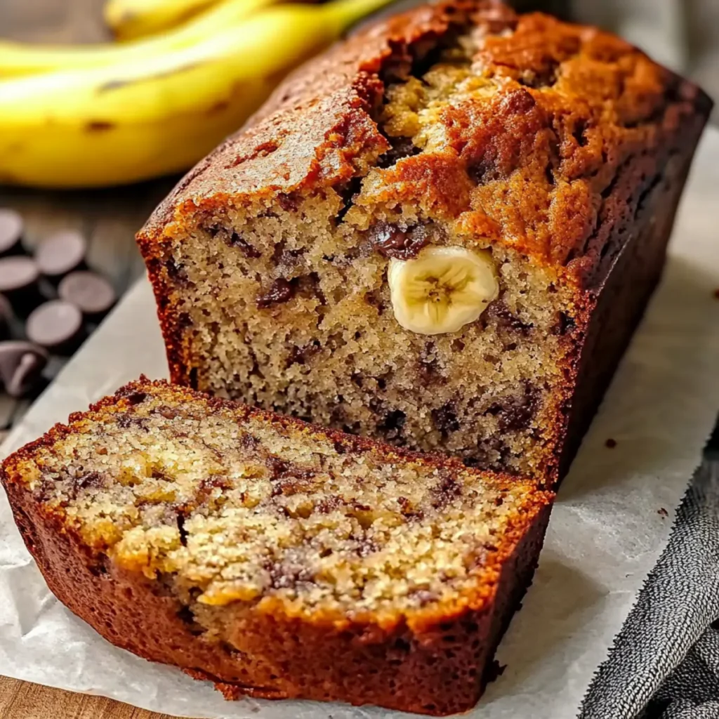 Decadent Classic Southern Banana Bread with Chocolate Chips