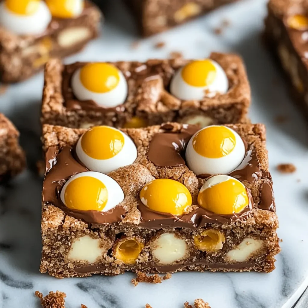 Cadbury Creme Egg Cookie Bars