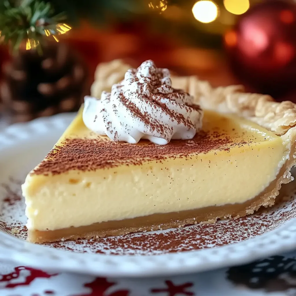Delicious Christmas Eve Cinnamon-Vanilla Custard Pie
