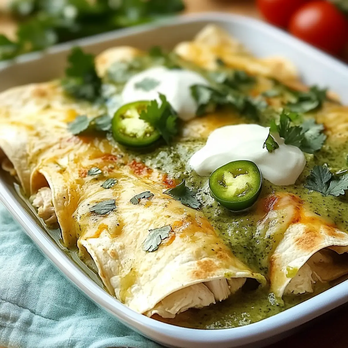 Chicken Enchiladas with Green Sauce