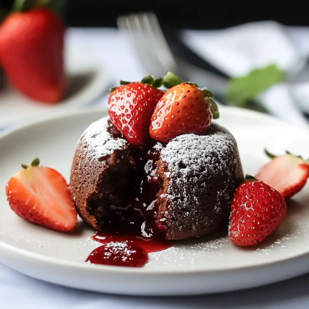 Strawberry Lava Cakes