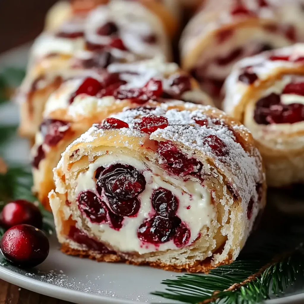 Festive Christmas Cranberry Roll Ups