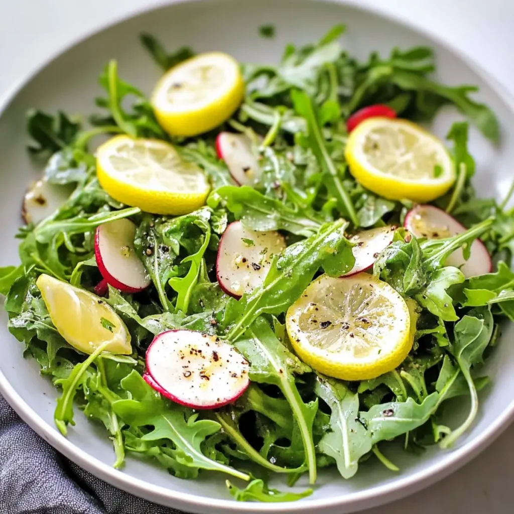Arugula Salad with Bright Lemon Vinaigrette