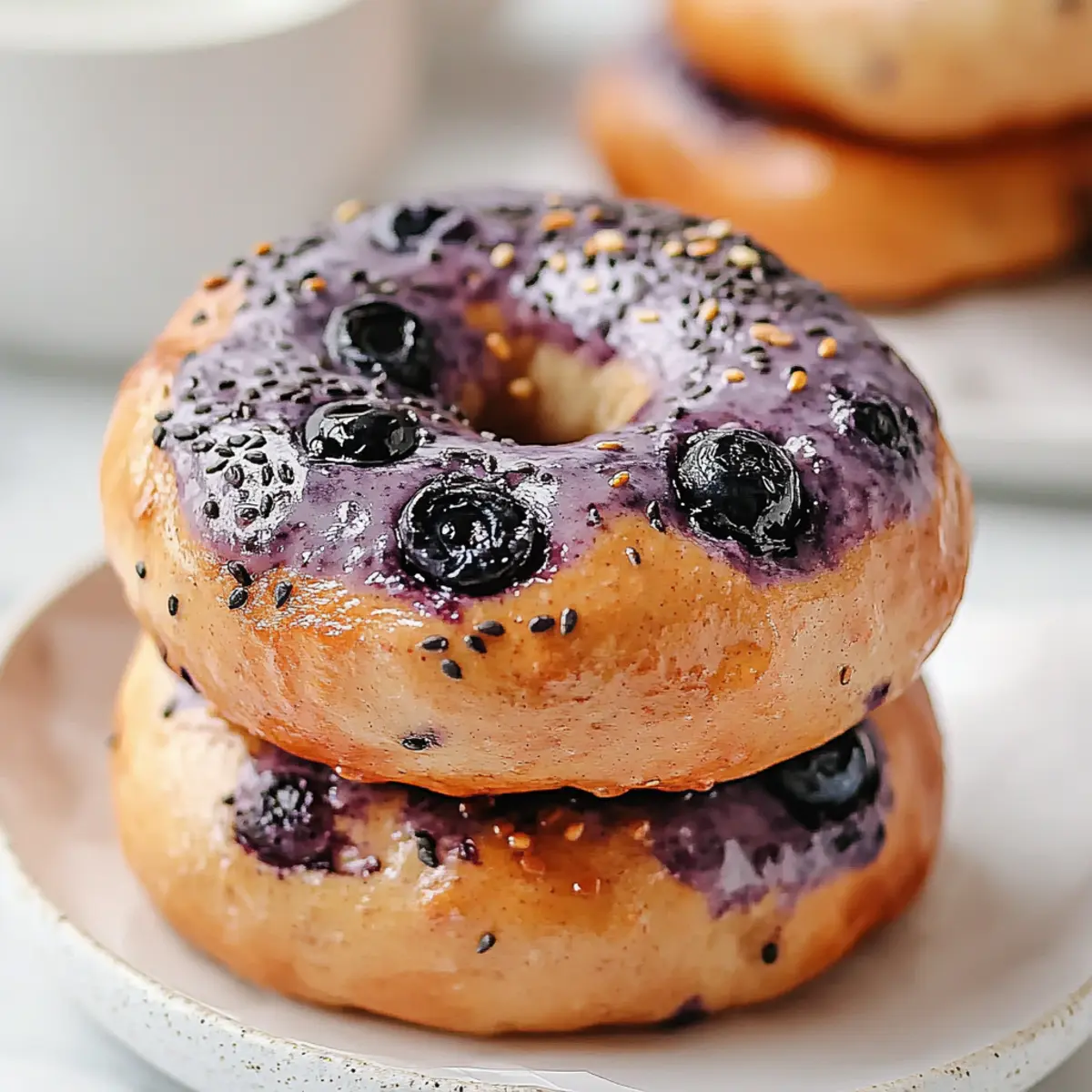 High-Protein Blueberry Bagels