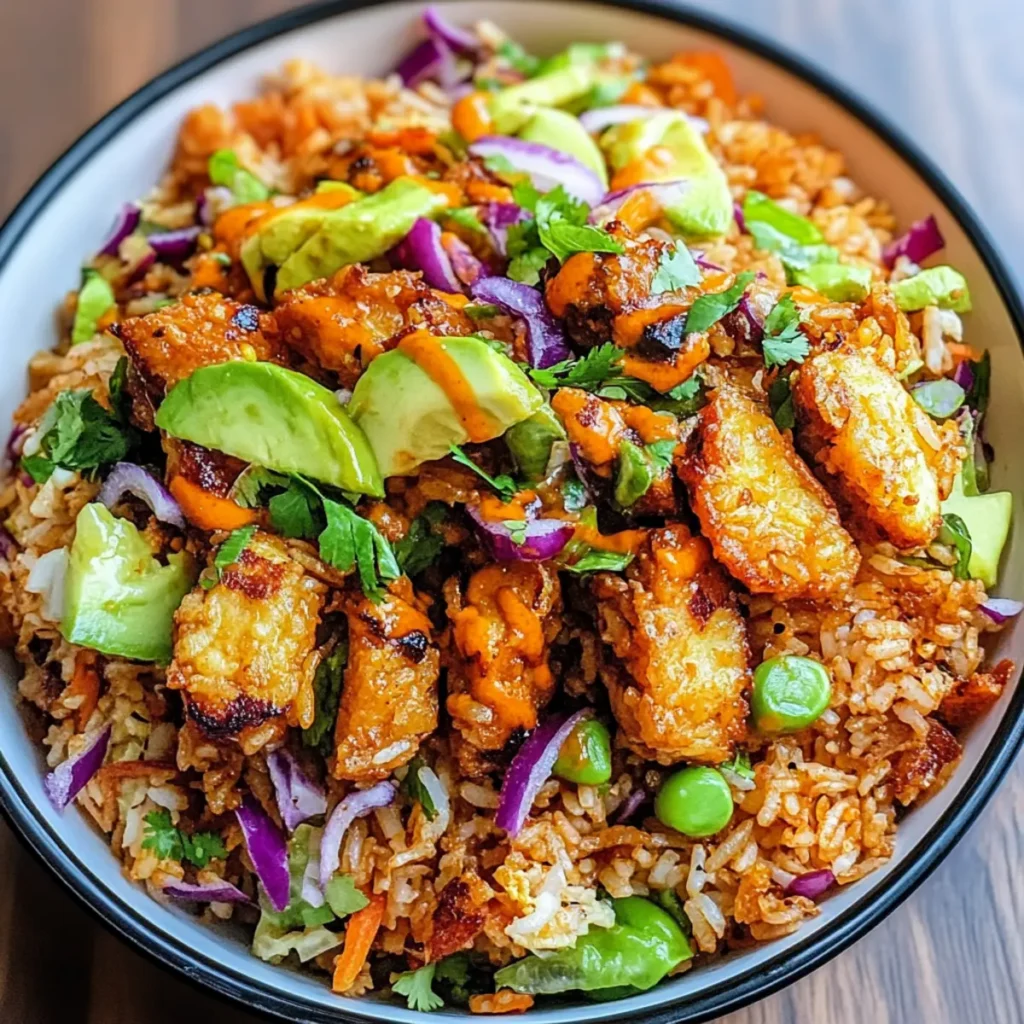 Crispy Rice Satay Salad