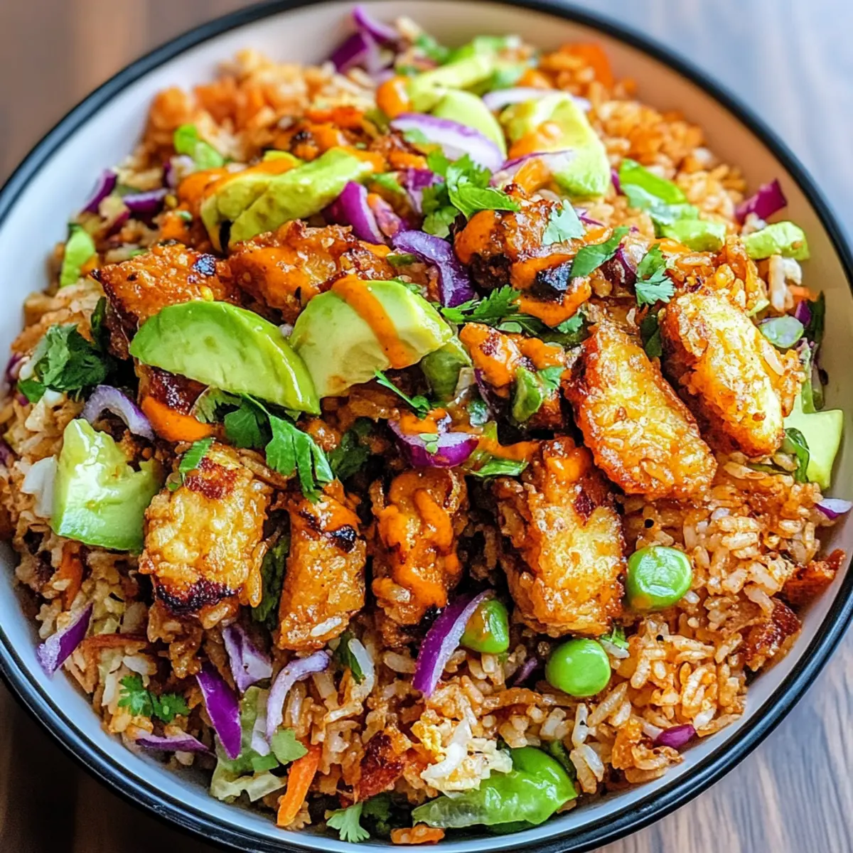 Crispy Rice Satay Salad